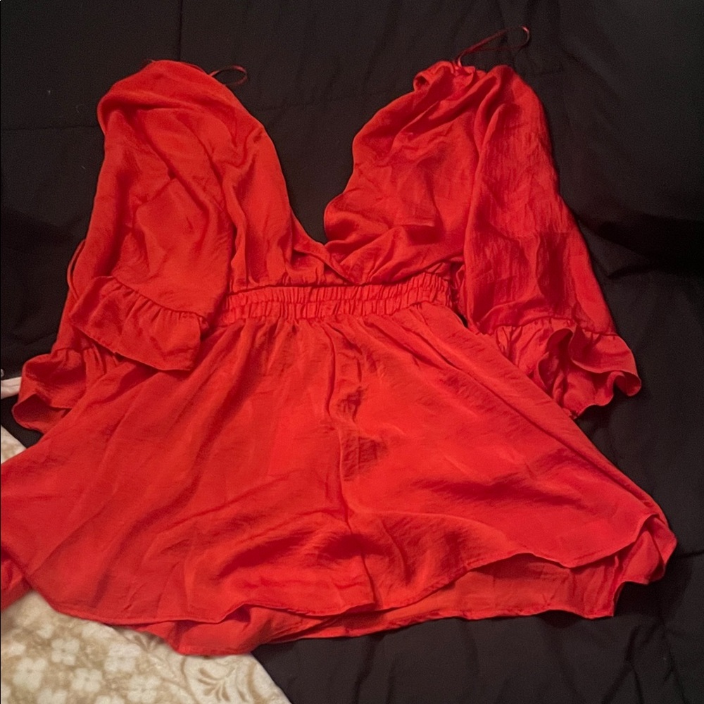 Glam Vibrant Red Jumpsuit